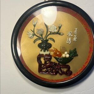 Vintage Decorative Wall Plate with Floral Design